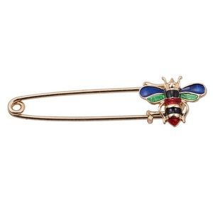 Bee Fly Enamel Brooch